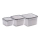 thumbnail image 4 of Juego de 3 recipientes para almacenar alimentos, cajas bento sin BPA con tapa Cuadrado, 4 of 9
