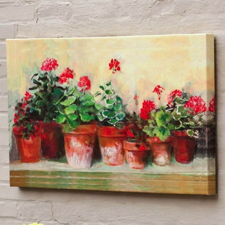 Cape Craftsmen Outdoor  Canvas Kathleen s Geraniums Wall  