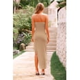thumbnail image 2 of Vestido PRETTYGARDEN sin tirantes con volantes largo cóctel albaricoque XL, 2 of 8