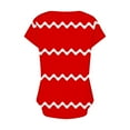 thumbnail image 5 of pimelu Womens Tops Blouses for Women Dressy Casual Button up Cowl Neck Comfy Breathable Tunic Tops Summer Casual Striped Print Tees Ladies V-Neck Short Sleeve Shirt Top, 5 of 5