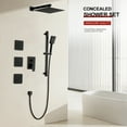 thumbnail image 2 of Shower System with Shower Head, Hand Shower, Slide Bar, Bodysprays, Shower Arm, Hose, and Shower Valve, 2 of 9