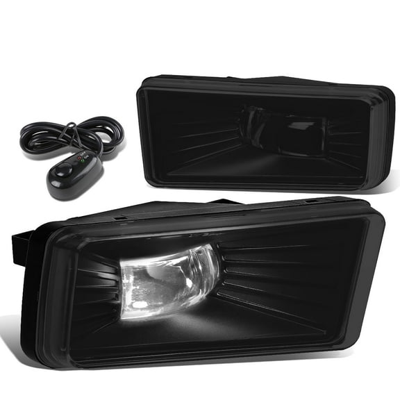 DNA Motoring For 2007-2015 Silverado Sierra High-Power LED Projector Smoked Fog Light Kit w/Wiring Harness Switch