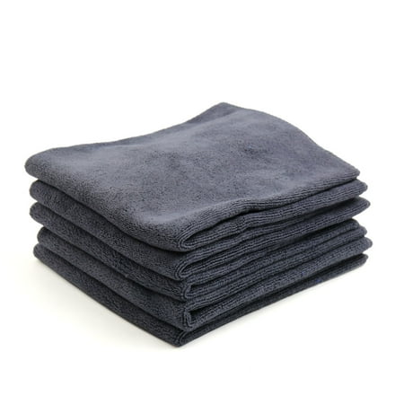 5 Pcs High Absorbing Microfiber Fabric, Polyester, Polymide Car Clean Cloth Towel Protective for Auto Car Gray