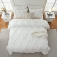 thumbnail image 4 of Shabby Chic Ruffle Comforter Set Queen Size,Country Farmhouse Bedding Sets,Ruffled Queen Shabby Chic Comforter Bed Set Beige Grey 3 Pcs Ruffle Bedding for Women Girls All Season Lightweight Comforter, 4 of 11