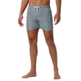 thumbnail image 4 of INSPIRAR CHIC Pantalones Cortos de Playa para Hombre, Ligeros, de Color Sólido, con Cintura Elástica y Cordón, Verano, 32, Gris, 4 of 6