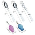 thumbnail image 4 of Toystoory Cubiertos para acampar Reemplazo reutilizable portátil Plegable Antióxido Al aire libre Senderismo Picnic Cubiertos Vajilla Cocina y Comedor 1.2mm Spork Azul Toystoory HA075279-07, 4 of 6