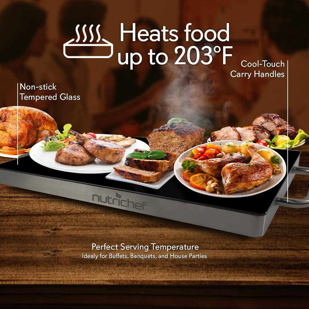 AZPKWTR30 NutriChef Stainless Warming Hot Plate - Keep Food Warm w