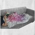 thumbnail image 6 of Mandala Soft Flannel Fleece Throw Blanket, Yin and Yang Lotus Mystic Themed Chinese Crown of Leaves Motif, Cozy Plush for Indoor and Outdoor Use, 50" x 70", Violet Magenta Pink, by Ambesonne, 6 of 6