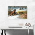 thumbnail image 2 of ARTCANVAS Pheasants In The Snow 1897 Canvas Art Print by Archibald Thorburn - Size: 26" x 18" (0.75" Deep), 2 of 9