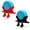 Black+red, variant on 2 Pack Funny Figure Sponge Holder, Open Drain Design Kitchen Sink Sponge Caddy, Countertop & Rim Hanging Dish Scrub Storage Organizer