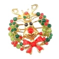 thumbnail image 3 of Broche de Navidad para hombres y mujeres - Lindo broche de solapa con de de cristal Adornos navideños de joyería Yinane  Broche de navidad, 3 of 7
