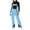 Blue, variant on Letdown Women's Insulated Bib Overalls Ski Snow Bibs Pants Insulated Water_Resistant Overalls Snowboarding Winter Water_proof Pants Women (Black,L