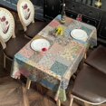 thumbnail image 2 of Pioneer Flower Floral Print Pattern Rectangle Tablecloth 60"x120", Waterproof Polyester Table Cloth, Wipeable Spillproof for Dining Camping Indoor Outdoor, 2 of 6