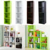 EECOO 3/4 Shelf Wood Bookcase Storage Home Office Bedroom Furniture Bookshelf