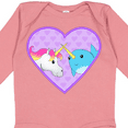 thumbnail image 4 of Inktastic Unicorn and narwhal cute couple Boys or Girls Long Sleeve Baby Bodysuit, 4 of 5
