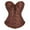 10# Coffee, variant on SnnmBlm Women's Bustier Corset Lace Up Boned Overbust Bustier Top Coffee L