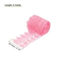 thumbnail image 2 of Uxcell 3.14 inch Wide 5 Yard Lace Ribbon Floral Pattern Pink Embroidered Lace Trim for Sewing Making, Gift Wrapping, 2 of 5