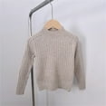 thumbnail image 4 of Auroural Fall Clothes Toddler Girl Sweaters for Toddlers Children's Solid Color Long Sleeved Sweater Base Shirt Medium And Large Children's Casual And Comfortable Knitted Top Khaki 0 Years, 4 of 6