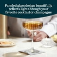 thumbnail image 2 of Libbey Paneled Cocktail Coupe Glasses, 8.5 Oz Fine Ribbed Line Coupe Glasses Set of 4, Dishwasher Safe Cocktail Martini Glasses, 2 of 6