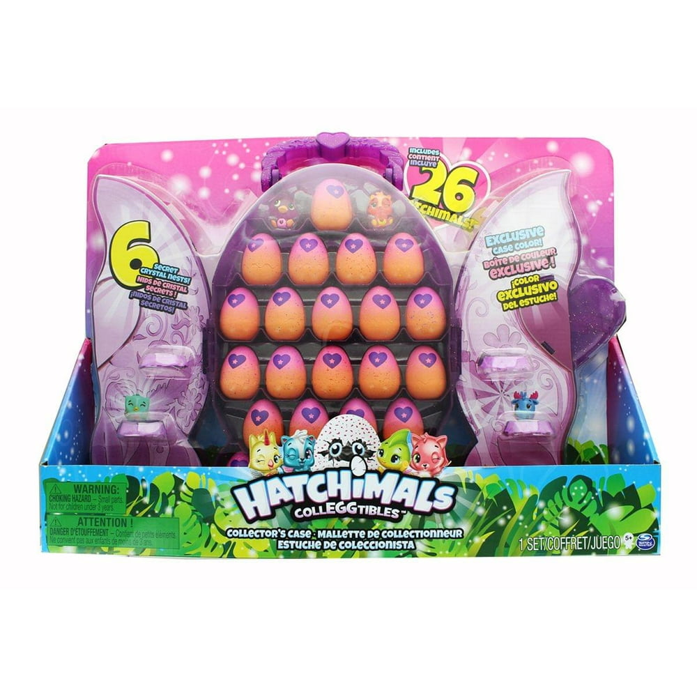 Hatchimals 26 Colleggtibles Set with Purple Glittery Collector Case