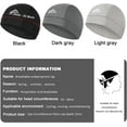 thumbnail image 4 of TAGVO 2 Packs Moisture Wicking Skull Cap Beanie Hat, Summer UV Protection Elastic Running hat Helmet Liner Under Helmet Hats Headwear, for Running Hiking Motorcycle Cycling Sports Hat Skull Cap, 4 of 8
