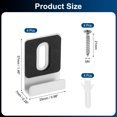 thumbnail image 2 of Uxcell 4Pcs Metal Mirror Holder Clips, Large Mirror Hangers with Screws, White, 2 of 6