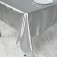 BalsaCircle 90" x 90" Silver Square Satin Table Overlays Wedding Party ...