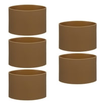 5Pcs Silicone Rubber Bands Non-slip 3.39 Inch for Art, Brown