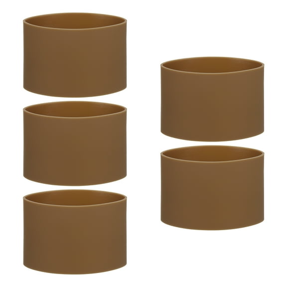 5Pcs Silicone Rubber Bands Non-slip 3.39 Inch for Art, Brown