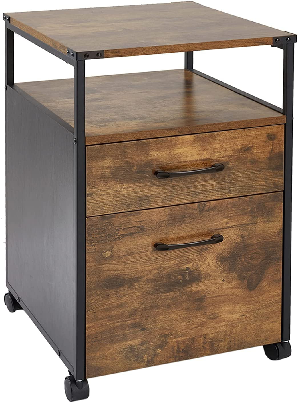 Details about   2-Drawer Rolling Mobile File Cabinet fits Letter/A4 Size with Hanging Bar 