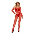 thumbnail image 2 of Luxalzxs Lencería Sexy Body Trajes Mujeres Mallas Bodystocking Lencería Sin Entrepierna Body Medias Sexy Babydoll Lencería,Rojo, 2 of 5