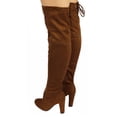 thumbnail image 5 of Wild Diva Lounge Amaya-01 Women's Over The Knee Tie Up High Block Heel Dress Boots, 5 of 5