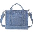 thumbnail image 1 of Ghyt Denim Wallet Jeans Travel Tote Bag Ladies Beach Bag Denim Wallet And Tote Bag For Girly Ladies Light Blue, 1 of 5