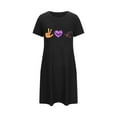 thumbnail image 4 of Cxenplz Women's Nightgown Sleepwear Soft Casual Sleepshirt Short Sleeve Halloween Printed Nightshirt Cute Lounge Pajama T Shirt Dress on Clearance, 4 of 4
