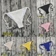 thumbnail image 2 of Women Sexy Bikini Handmade Crochet Swim Trunk Bottom Lace Up Low Waist Swimsuit, 2 of 7