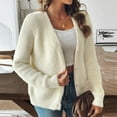 thumbnail image 6 of FRSASU Women Oversized Cardigan Sweater Fall Solid Color Fashion Knit Button Front Casual Trendy Tops Beige L(L), 6 of 9