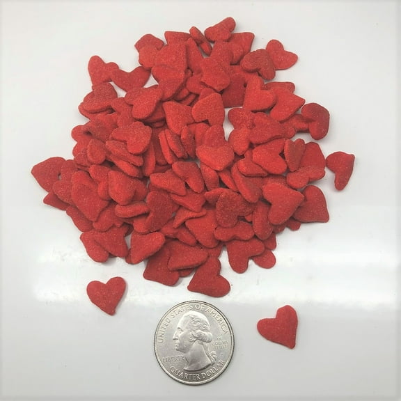 Kerry Jumbo Red Heart Shapes Dessert Sprinkles & Decorations, 1 pound