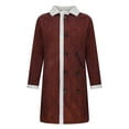 thumbnail image 1 of Awdenio Men's Winter Mid-length Suit-collar Double-breasted Fleece Composite Faux Suede Warm Jacket, 1 of 8