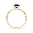 thumbnail image 2 of ANGARA Natural Tanzanite and Diamond Ivy Scroll Engagement Ring in 14K Yellow Gold for Women (Size-6mm) | December Birthstone, Birthday, Anniversary, Jewelry Gift for Women | Natural Tanzanite Ring, 2 of 8