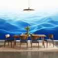 thumbnail image 5 of 100"x144" Wall Mural Peel and Stick Wallpaper Abstract Blue Ocean Waves Flowing Lines Gradient Shades Wall Decor Self Adhesive Removable Wall Stickers for Bedroom Living Room, 5 of 7