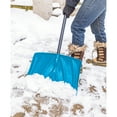 Suncast 18" Snow Shovel and Pusher with Steel Core Handle, Blue