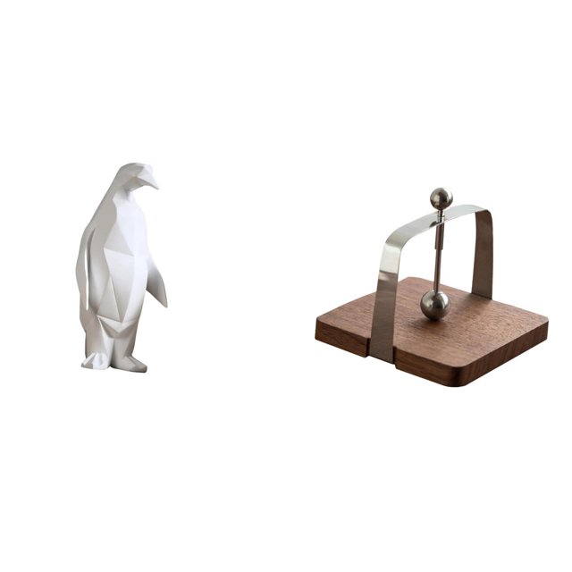 Estatua De Resina De Pingüino Y Servilletero De Madera, Organizador Para Inauguración De La Casa, Decoración De Mesa, Oficina, Cocina, Dormitorio Y Comedor.