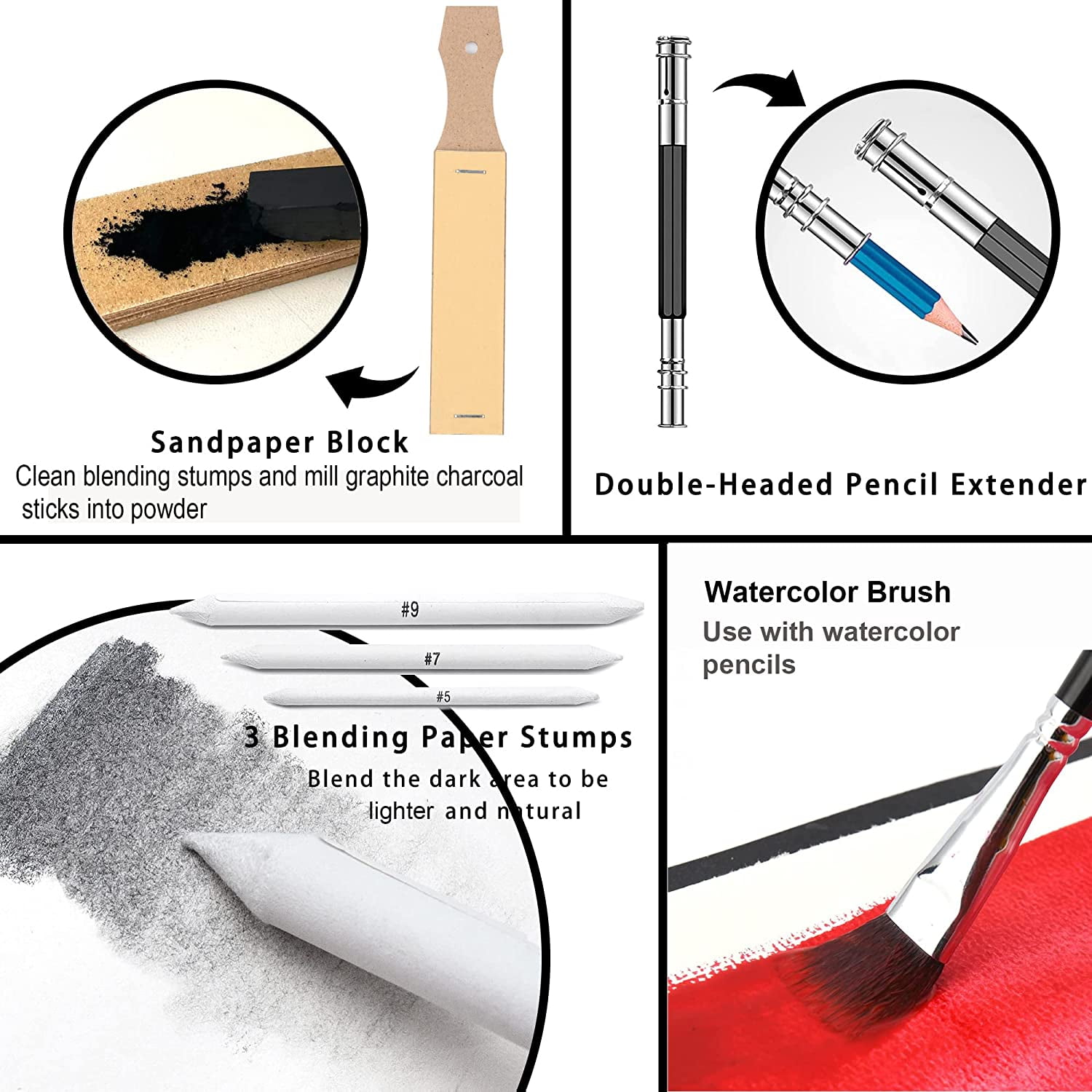 Drawing Pencils, 76 Pack Drawing Set Sketching Kit, Pro Art Supplies with 3-Color Sketchbook, Include Tutorial, Colored, Graphite, Charcoal, Watercolor&Metallic Pencil for Artist Adult Teens Beginner