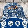 thumbnail image 2 of Football Blanket Dallas Blankets Soft Flannel Throw Blankets Warm Lightweight Travel Blanket Birthday Gifts for Men Women 80"x60", 2 of 6
