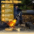 thumbnail image 4 of POMEADE Heavy-Duty Propane Torch | 340K BTU Gas-Powered Weed Burner with Push-Button Igniter, Adjustable Flame, 10’ Hose & Safety Trigger for Melting, Welding, Roofing, Soldering, Wood Treating, Etc., 4 of 7