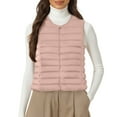 thumbnail image 2 of Women's Lightweight Down Vest, Sleeveless Quilted Puffer Jacket with Cotton Blend Shell, Warm Winter Insulated Vest, Slim Fit Casual Sleeveless Coat for Women, Cold Weather Thermal Vest Pink XXXXXL, 2 of 4