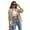 Khaki, variant on LYMAYTER Women Loose Outerwear Solid Color Long Sleeve Denim Jacket for S-2XL Washed Raw Edge Jeans Jacket With Pockets