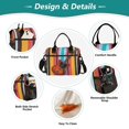 thumbnail image 3 of ALAZA A Guitar on Stripe Insulated Lunch Bag Reusable Tote Box Adjustable Shoulder Strap for Work Picnic, 3 of 6