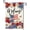 Patriotic Daisy, variant on Spring Summer Geranium Welcome Garden Flag Double Sided Summer Bee Red Floral Small Burlap Yard Flag House Seasonal Farmhouse Outside Outdoor Decoration 12.5 x 18 Inch