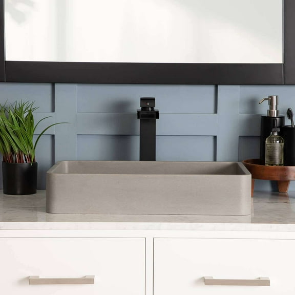 Portland Collection 20 Inch Concrete Vessel Sink